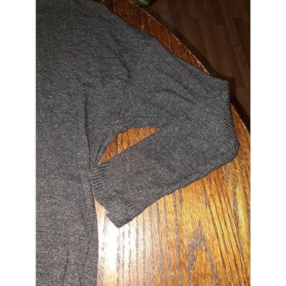 Large Joyspun Black Lightweight Crew Neck High Low Pullover Knit Sweater - Picture 2 of 6